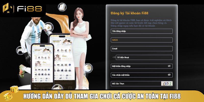 Bắt đầu đăng ký, đăng nhập vào Fi88